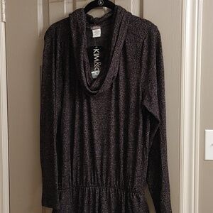 🍁NWT Women's Cozy Cowl Neck Jumpsuit Size XXL